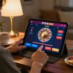 Engaging in live dealer gameplay at FIVE88, highlighting strategy and excitement in online gambling.