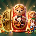 Join the excitement at VIP66, where a vibrant gambling scene features lively characters and casino symbols.