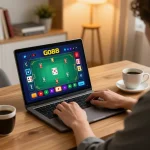 Tham gia phiên chiến lược trò chơi trực tuyến Go88 từ một văn phòng tại nhà ấm cúng.