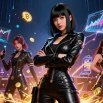 Experience thrilling gameplay at sunwin with stunning visuals of a powerful Asian woman in a vibrant casino setting.