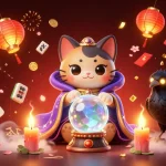 ZBET engages players with vibrant casino elements and mystical characters in a dynamic 3D illustration.