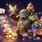 Win big with five88 as a 3D golem guardian brings luck with slots and magic.