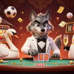 Engage in winning moments at 99WIN casino with a dynamic gaming illustration featuring charming characters.