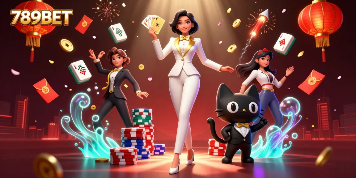 Win big at 789BET with a glamorous casino scene featuring a stylish dealer and dynamic game elements.