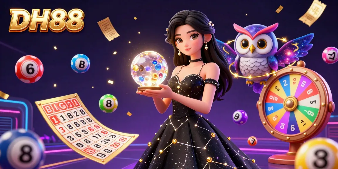 Experience thrilling gaming at DH88 with a vibrant casino scene illustrated in dazzling detail.