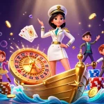 Experience thrilling gameplay at hello88 with cascading golden coins and a stunning casino atmosphere.