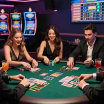 Friends enjoying live baccarat on 99ok with vibrant atmosphere and engaging games.