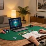 link vào good88 online gambling experience with a person playing blackjack at home.