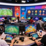Exciting online gaming environment at https://au88bet.it.com/ with players engaged in sports and casino games, showcasing vibrant visuals and camaraderie.