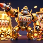 Experience thrilling gameplay with the B52 golden gorilla mech and jackpot reels.