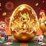 Experience winning action with keonhacai5 at the vibrant gaming scene featuring golden dragon and poker chips.
