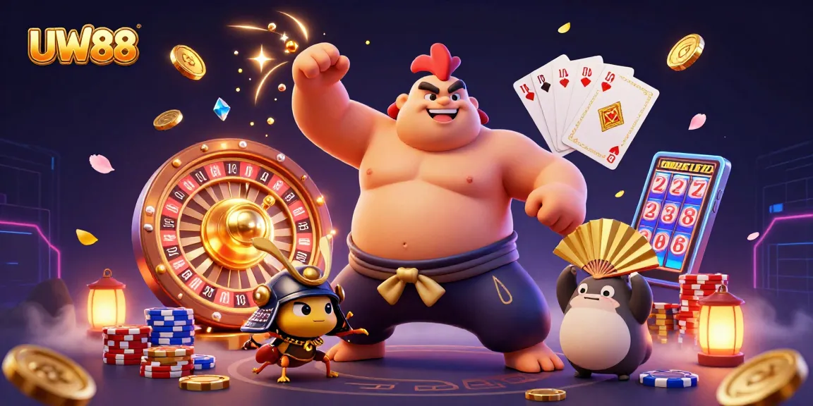Engage in thrilling wins at UW88 with vivid casino characters and dynamic gaming elements.