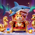 Win big with tk88 in a vibrant casino scene featuring a golden hamster king and arcade machines.