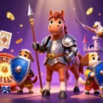 Experience the thrill of bonus buy slots with knights, coins, and casino excitement!