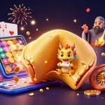 Bet88 players engage with vibrant slot games and festive golden fortune elements.