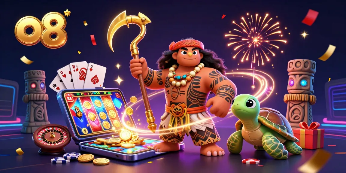 Engage with thrilling online gaming at o8, featuring vibrant characters and dynamic casino elements.