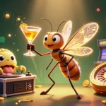 Experience thrilling action with Five88's vibrant casino scene featuring a unique frozen mosquito mascot.