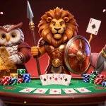 Experience thrilling gameplay with red88s in a vibrant casino scene featuring poker elements.