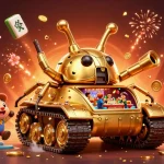 Experience thrilling gameplay at sky88s with an exciting mini-casino inside a golden beetle tank.