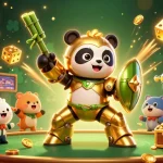 Experience the thrill of MM88 in a vibrant casino atmosphere with golden pandas and jackpot explosions.