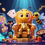 Experience thrilling wins with 28BET in an engaging casino scene, showcasing dynamic elements.