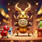 Engage in thrilling games on KING88 with a dynamic 3D illustration showcasing vibrant casino elements.