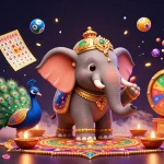 Experience thrilling wins at vin88 with vibrant casino illustrations, featuring dynamic lottery elements.