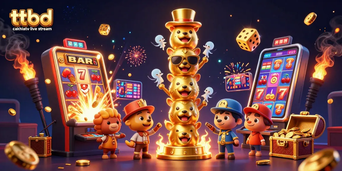 Engage with ttbd cakhiatv live stream in a vibrant casino scene full of gaming excitement and lively symbols.