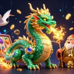 Spin million casino showcases a jade dragon and sage in a vibrant, dynamic casino scene.
