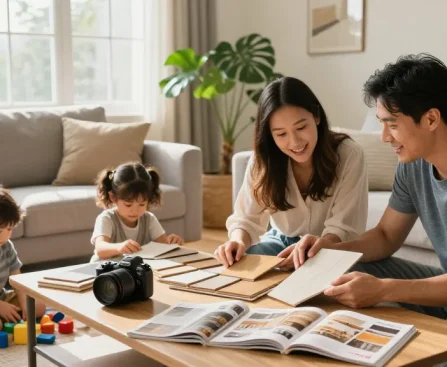 Laminate flooring experts guide families in choosing the best flooring options at home.