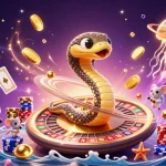Engage with uu88bo's exciting cosmic casino scene featuring a Saturn ring snake and betting astronaut mice.