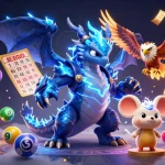 Experience hitclub with a dynamic 3D illustration featuring various gambling elements and vibrant characters.