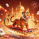 Win big at mhfe with colorful casino games featuring a tiger sultan and golden palace.