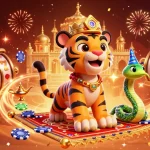 Experience the vibrant world of 188m-game with a dynamic tiger sultan and exciting casino elements.