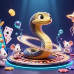 Hitclub features a vibrant 3D casino scene with cosmic characters betting in a thrilling gambling atmosphere.