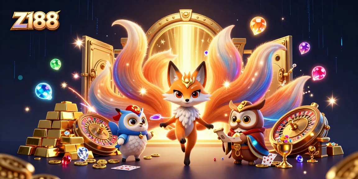 Z188 offers an exciting live casino experience with vibrant characters and dynamic game elements.
