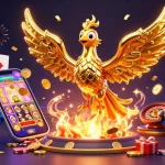 Experience thrilling spins and jackpots with red88's vibrant casino imagery featuring golden phoenix and slot games.