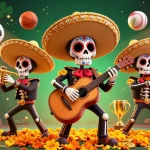 Experience high-energy gaming action with XX88's colorful mariachi band and diverse sports elements.