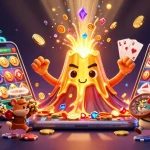 Experience thrilling tk11 gaming actions with a golden volcano rewards scene featuring treasure and fun.