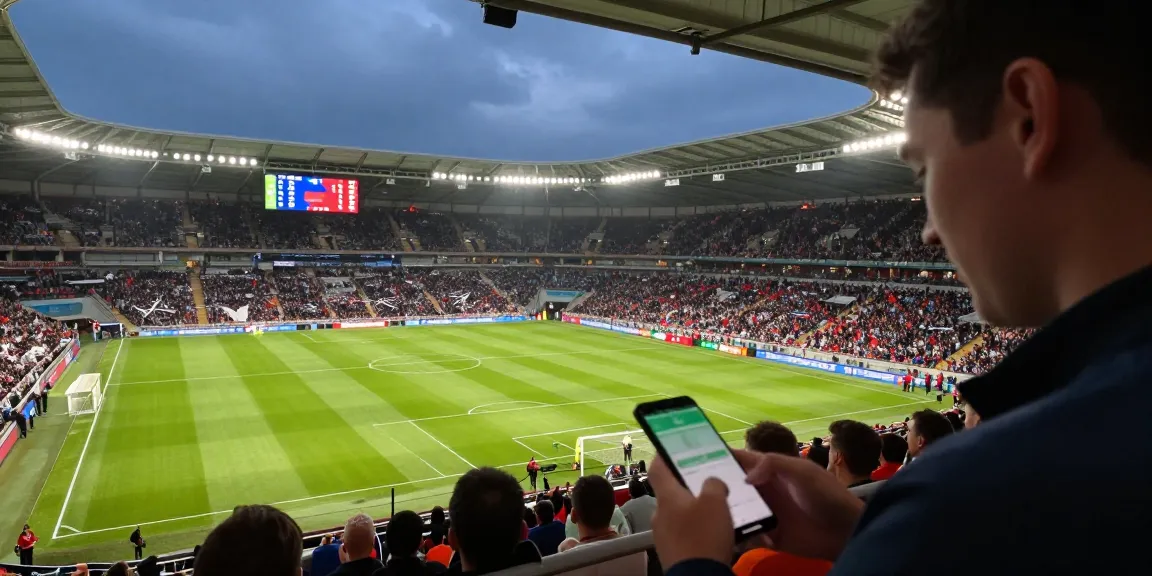 Lucky88 live betting scene with match odds, excited fans, and sports analysis.