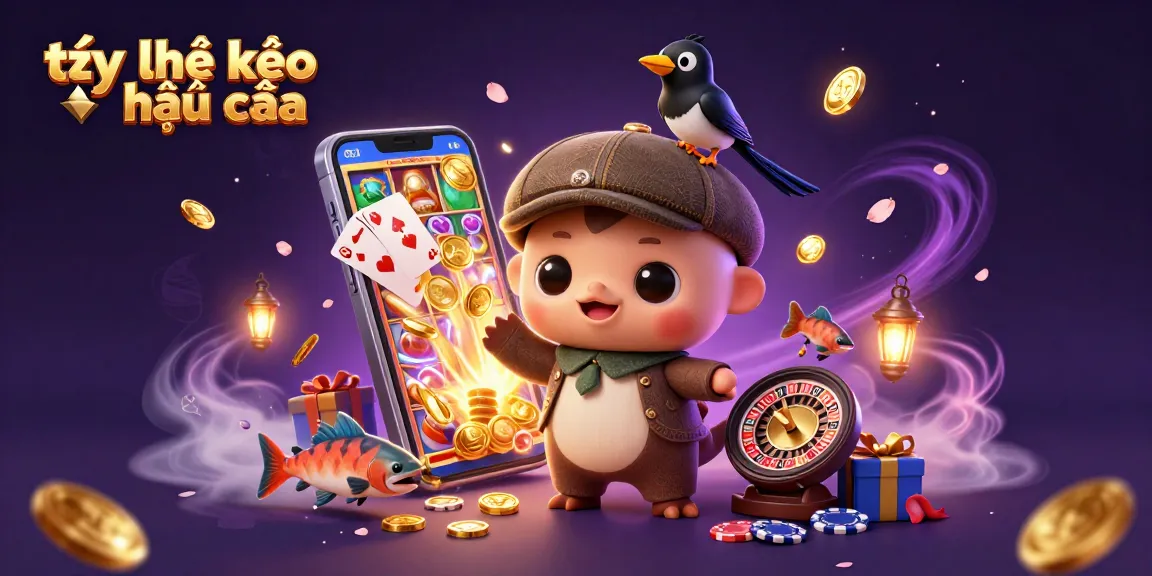 Engage with the latest tỷ lệ kèo nhà cái in a vibrant 3D gambling scene featuring cartoon characters and rich casino elements.