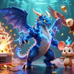 Experience the excitement of 开云体育 with vibrant 3D fantasy characters interacting around a dynamic casino scene!