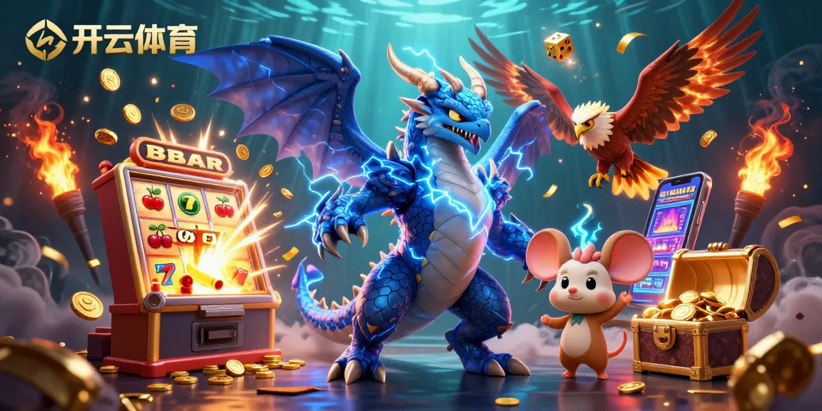 Experience the excitement of 开云体育 with vibrant 3D fantasy characters interacting around a dynamic casino scene!