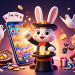 Engage in exciting gameplay with lucky88, featuring animated characters and vibrant casino elements.