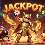 Experience the thrill of Nhà cái TR88 with a jubilant beetle showcasing victory at an online casino.