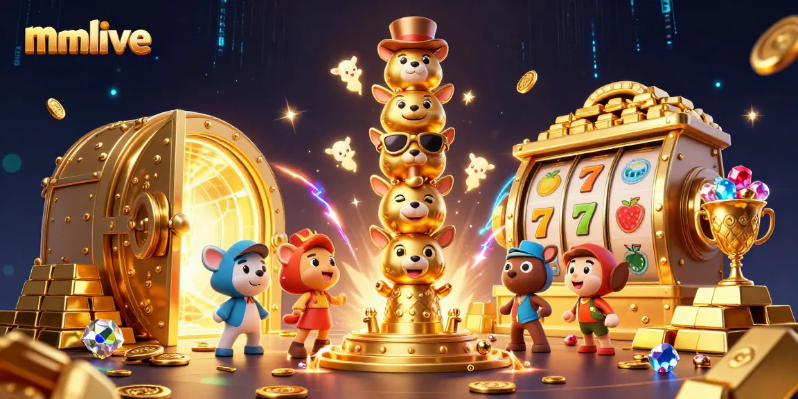 Experience the excitement of mmlive with vibrant characters and slot elements in a captivating digital casino world.