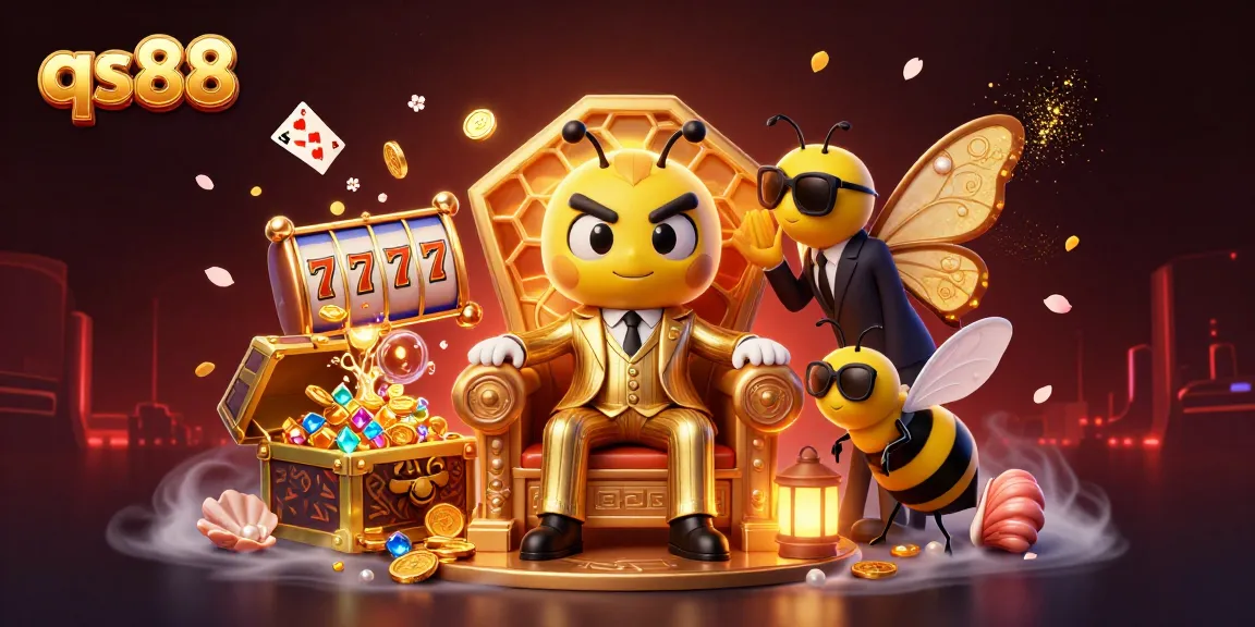 Engage with the vibrant qs88 casino scene featuring animated characters and energetic gaming elements.