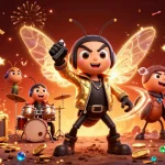 S8 engages players with a vibrant casino scene featuring a cicada rock star and gold coins.