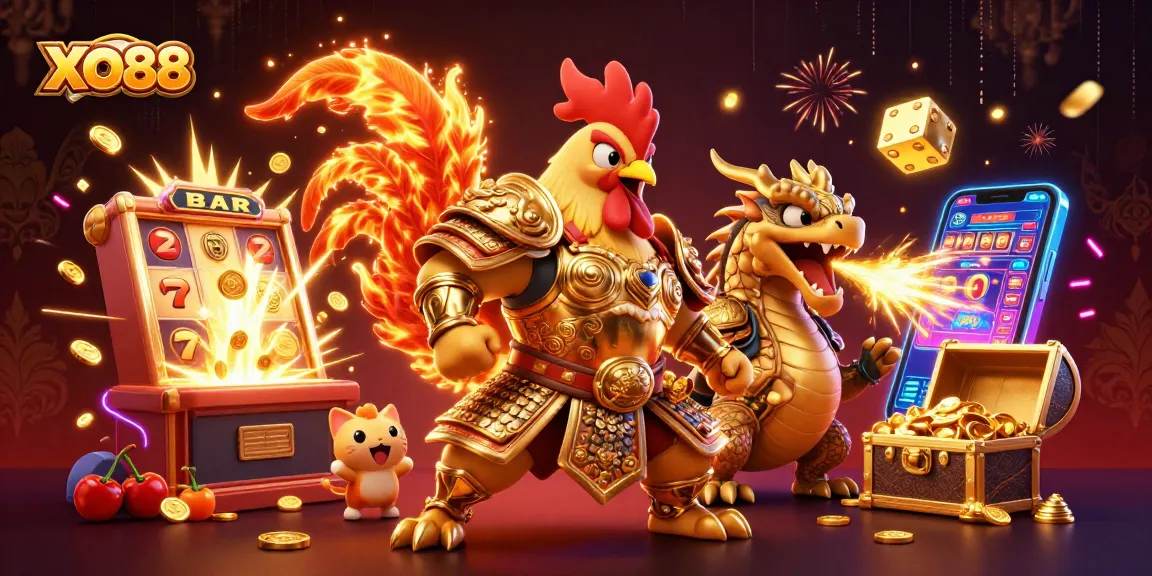 Experience XO88's vibrant 3D casino world with action-packed characters and exciting games.