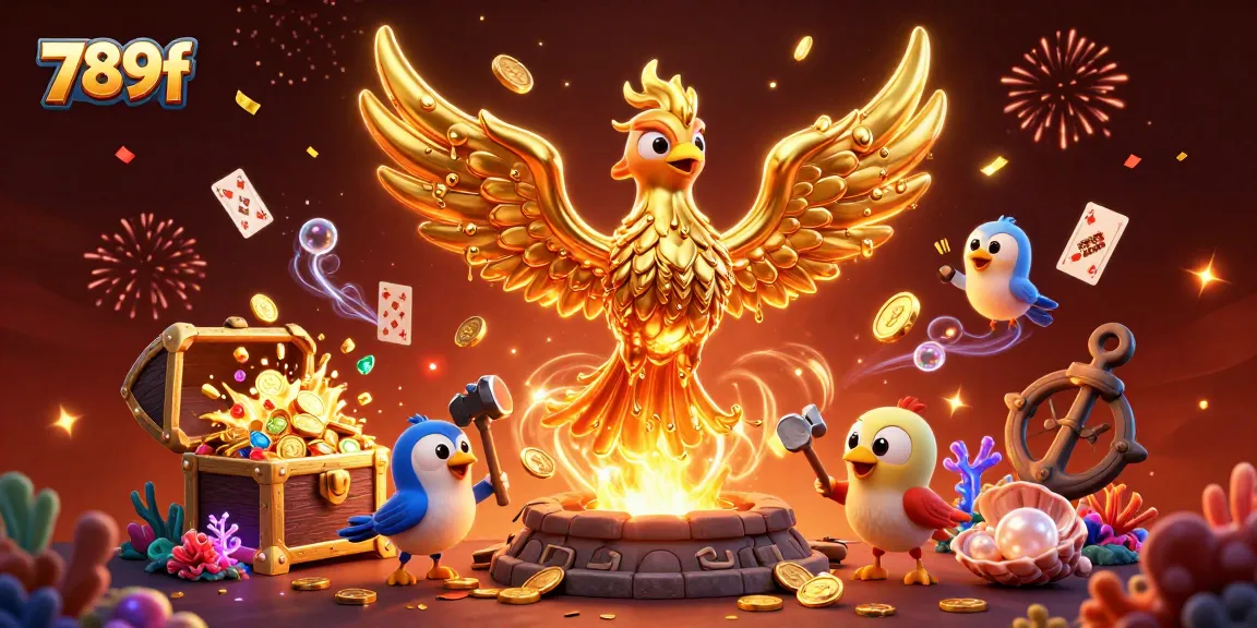 Experience the thrill of winning in 789f, where golden phoenixes symbolize fortune and vibrant games abound.